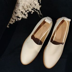 White Heeled Loafers